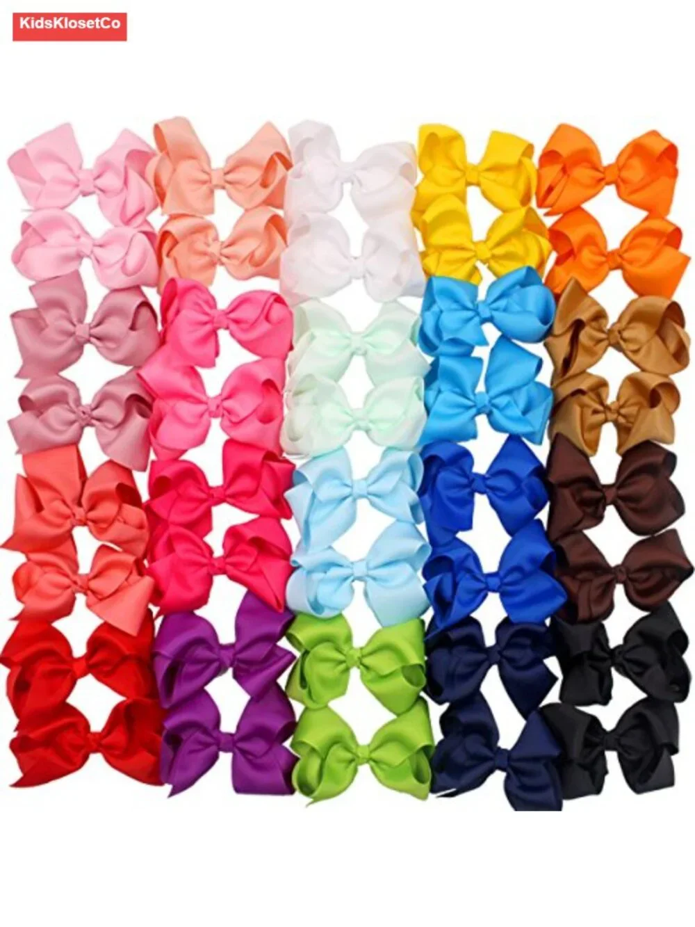 40-Piece Hair Bows with Alligator Clips Grosgrain Ribbon